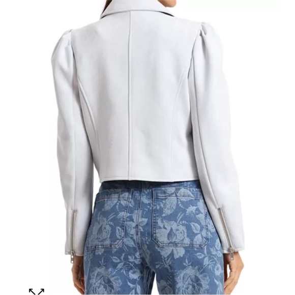 Bagatelle faux suede light blue jacket, size small NWT Butterfly Patch - Picture 2 of 6